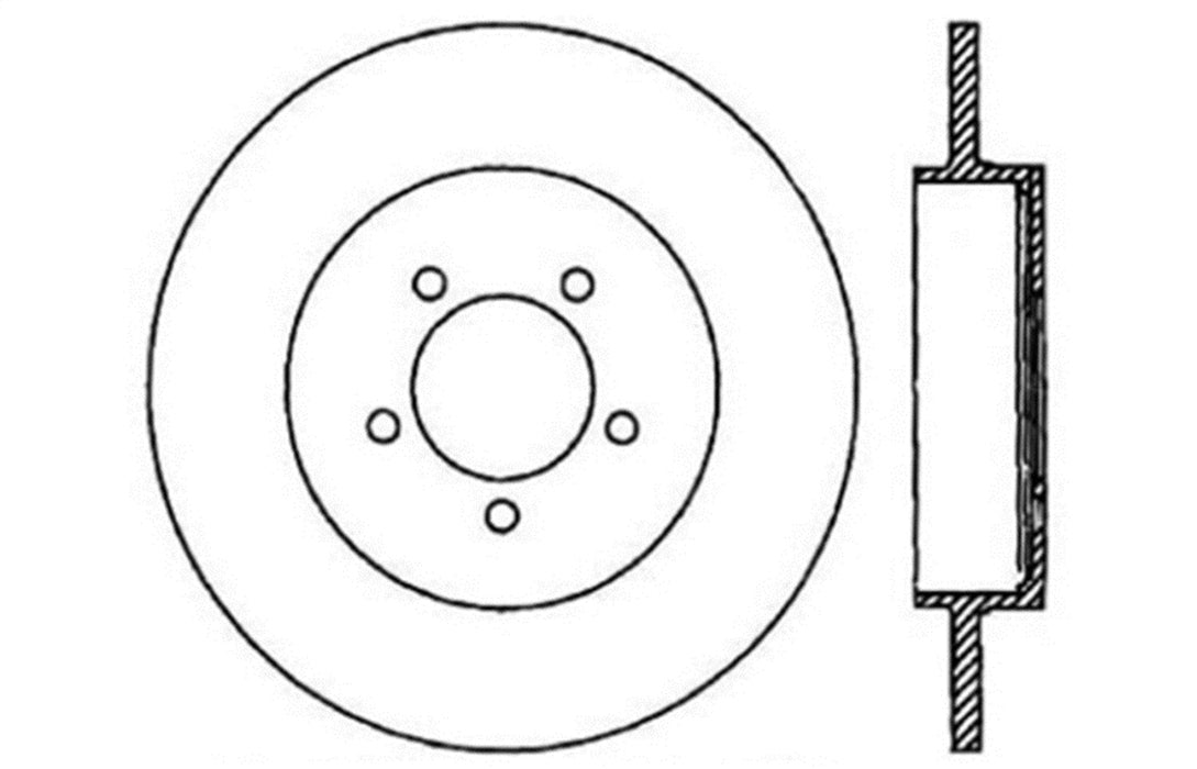StopTech 128.65094L StopTech Sport Cross Drilled Brake Rotor; Rear Left - Truck Part Superstore