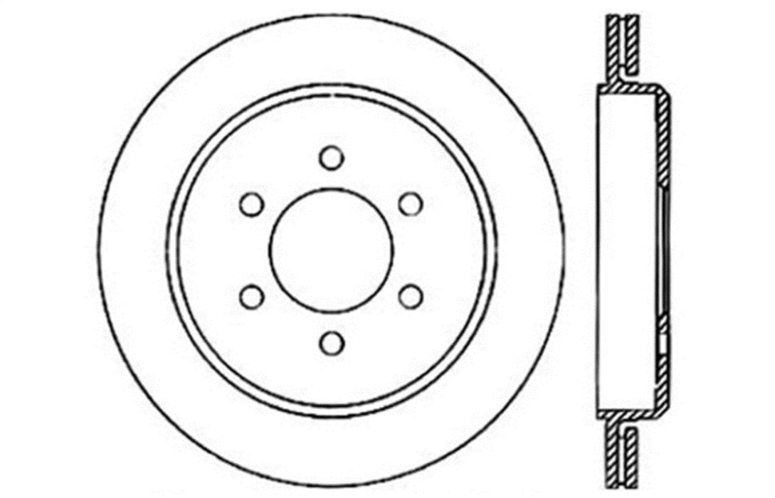 StopTech 128.65095CR StopTech Sport Cryo Cross Drilled Brake Rotor; Rear Right - Truck Part Superstore