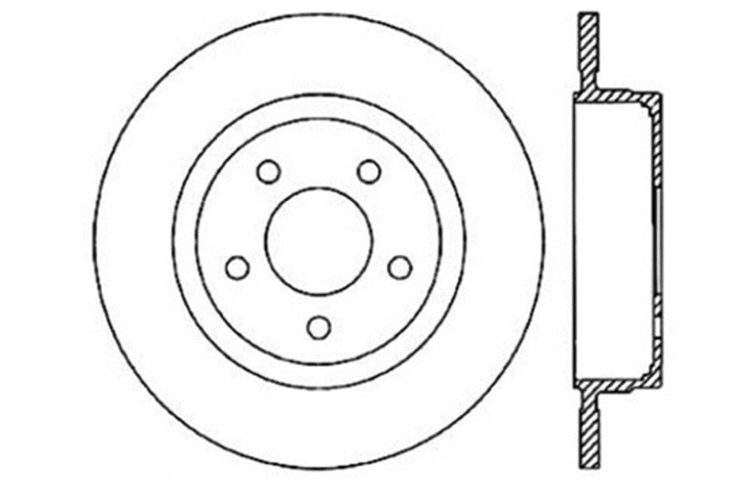 StopTech 128.65096L StopTech Sport Cross Drilled Brake Rotor; Front and Rear Left - Truck Part Superstore