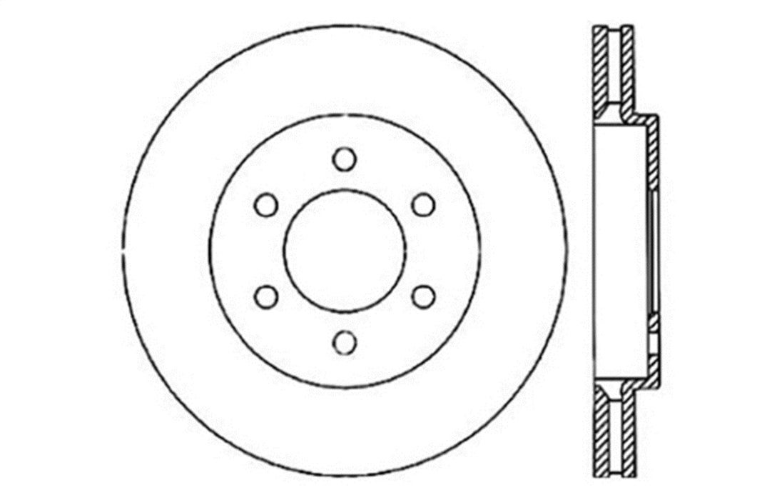 StopTech 128.65097CR StopTech Sport Cryo Cross Drilled Brake Rotor; Front Right - Truck Part Superstore