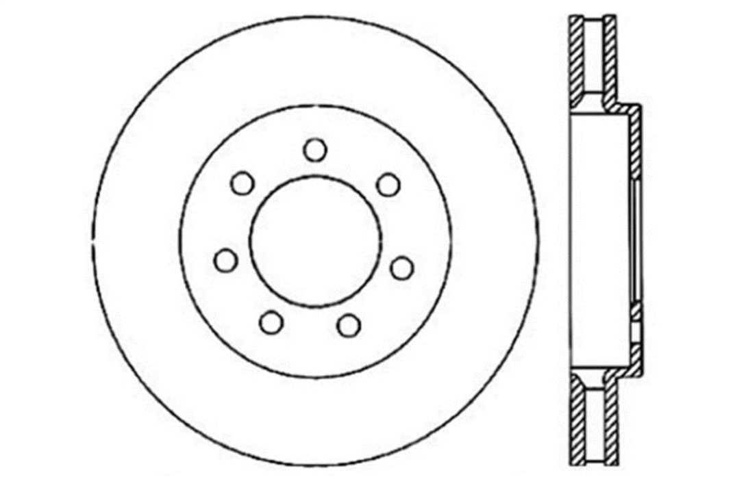 StopTech 128.65101L StopTech Sport Cross Drilled Brake Rotor; Front Left - Truck Part Superstore