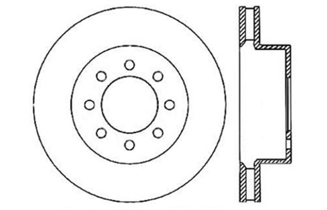 StopTech 128.65110L StopTech Sport Cross Drilled Brake Rotor; Front Left - Truck Part Superstore