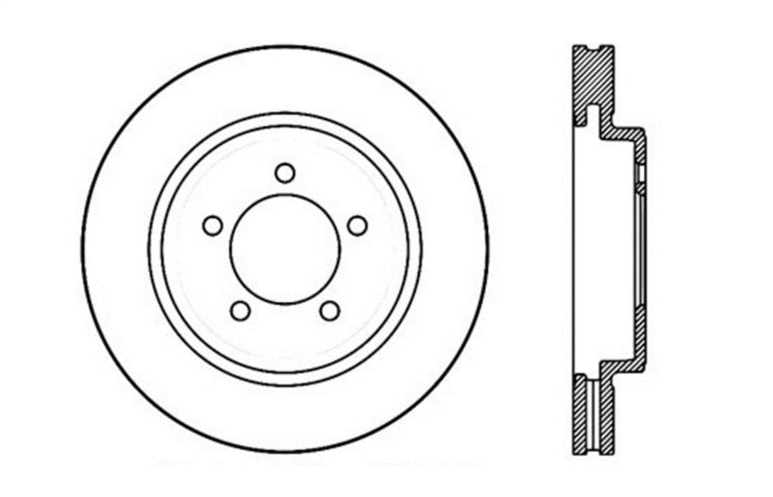 StopTech 128.65118R StopTech Sport Cross Drilled Brake Rotor; Front Right - Truck Part Superstore