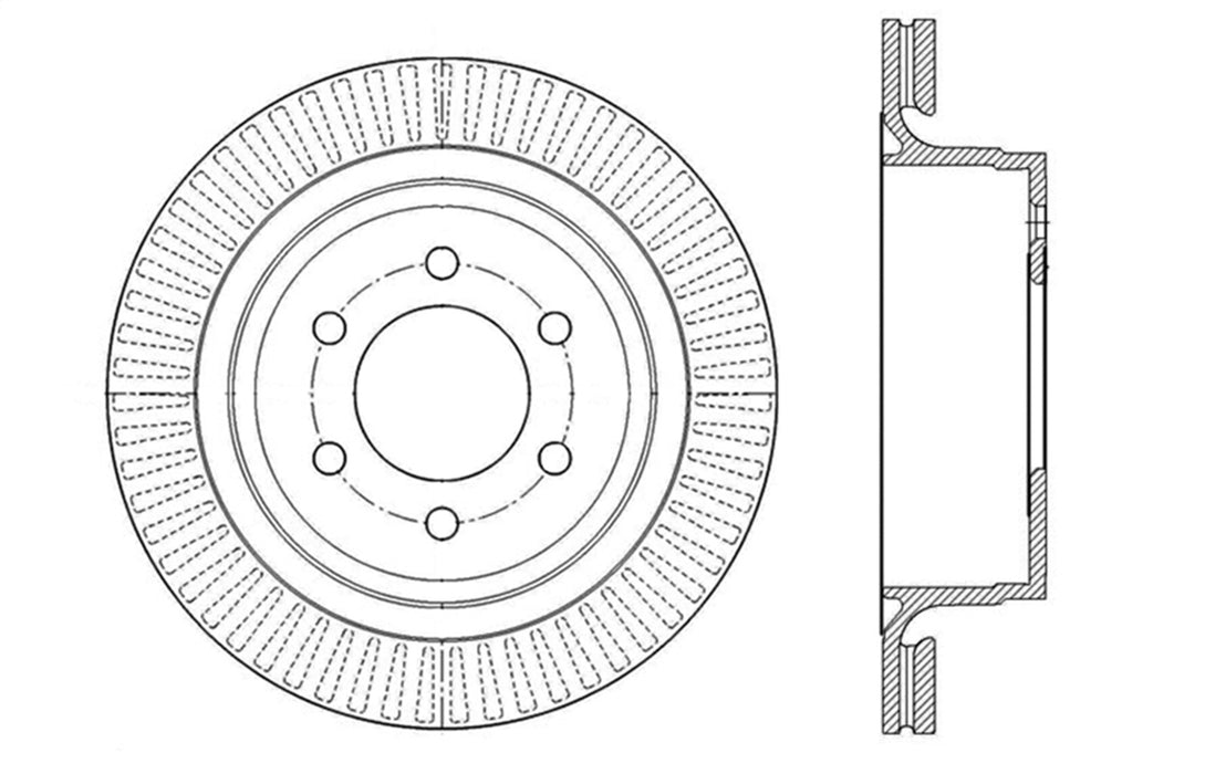 StopTech 128.65135CL StopTech Sport Cryo Cross Drilled Brake Rotor; Rear Left - Truck Part Superstore