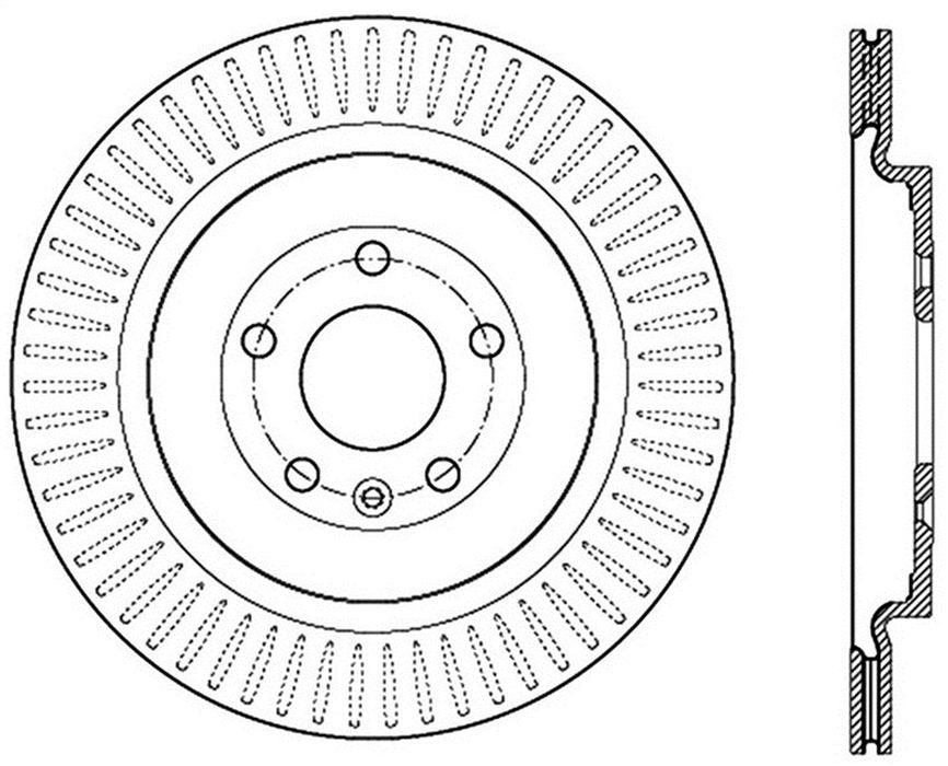 StopTech 128.65137R StopTech Sport Cross Drilled Brake Rotor; Rear Right - Truck Part Superstore