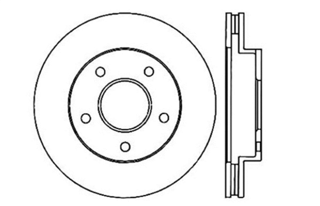 StopTech 128.66006R StopTech Sport Cross Drilled Brake Rotor; Front and Rear Right - Truck Part Superstore