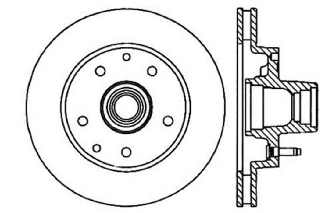 StopTech 128.66017L StopTech Sport Cross Drilled Brake Rotor; Front Left - Truck Part Superstore