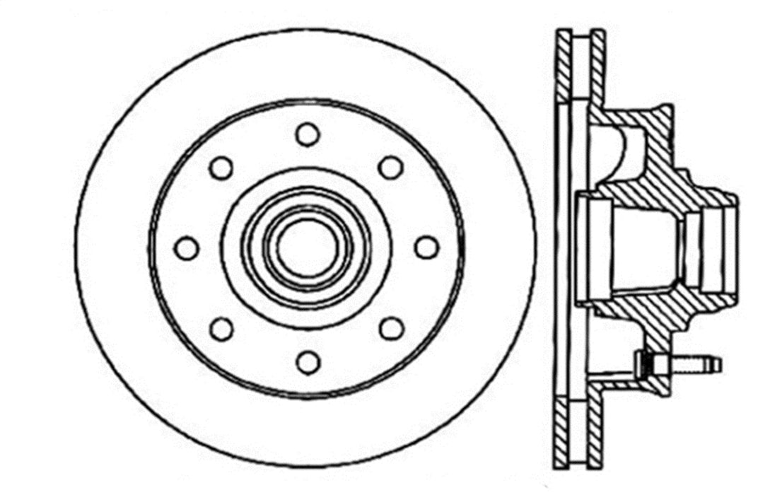 StopTech 128.66027L StopTech Sport Cross Drilled Brake Rotor; Front Left - Truck Part Superstore