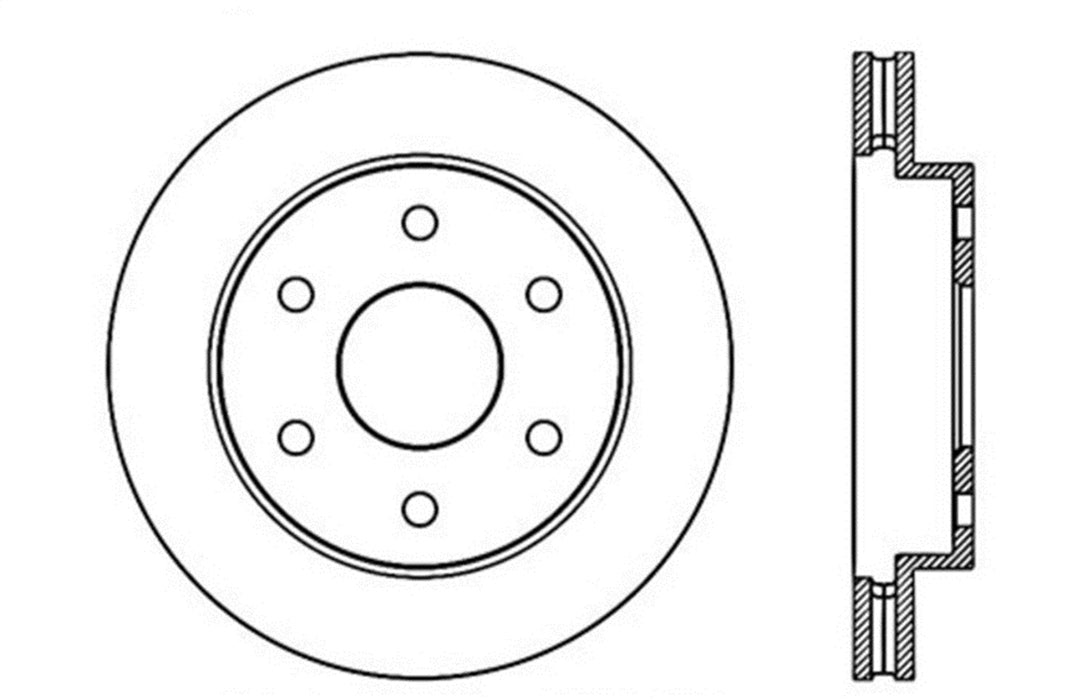 StopTech 128.66040CR StopTech Sport Cryo Cross Drilled Brake Rotor; Front Right - Truck Part Superstore