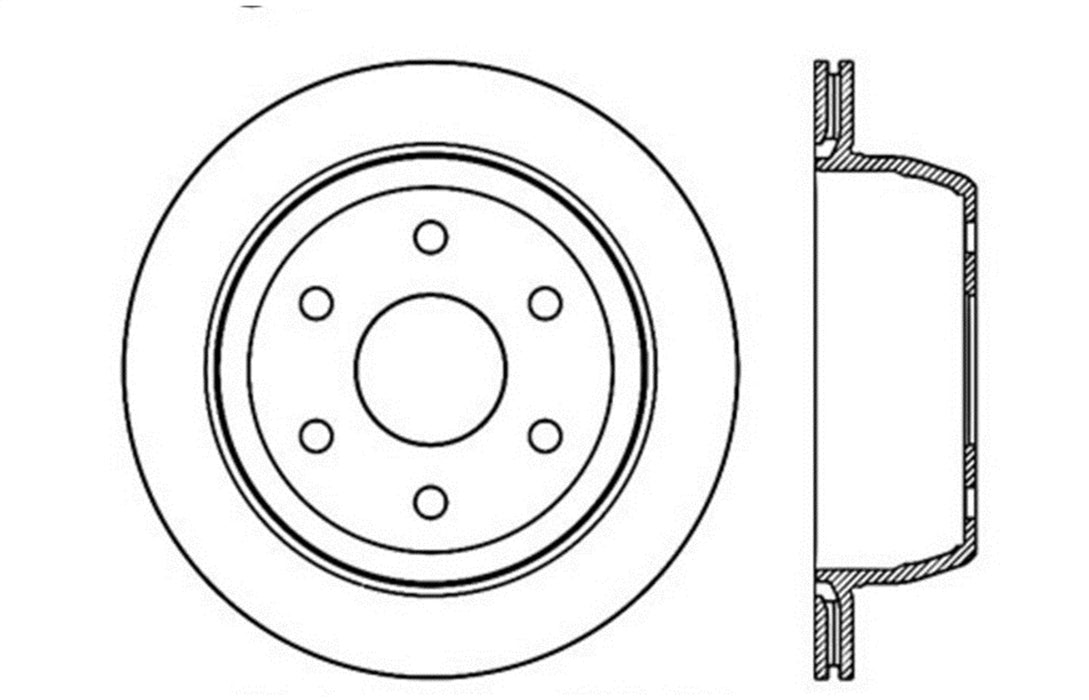 StopTech 128.66041L StopTech Sport Cross Drilled Brake Rotor; Rear Left - Truck Part Superstore