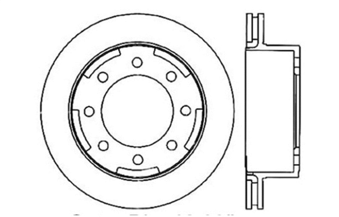 StopTech 128.66044CR StopTech Sport Cryo Cross Drilled Brake Rotor; Rear Right - Truck Part Superstore