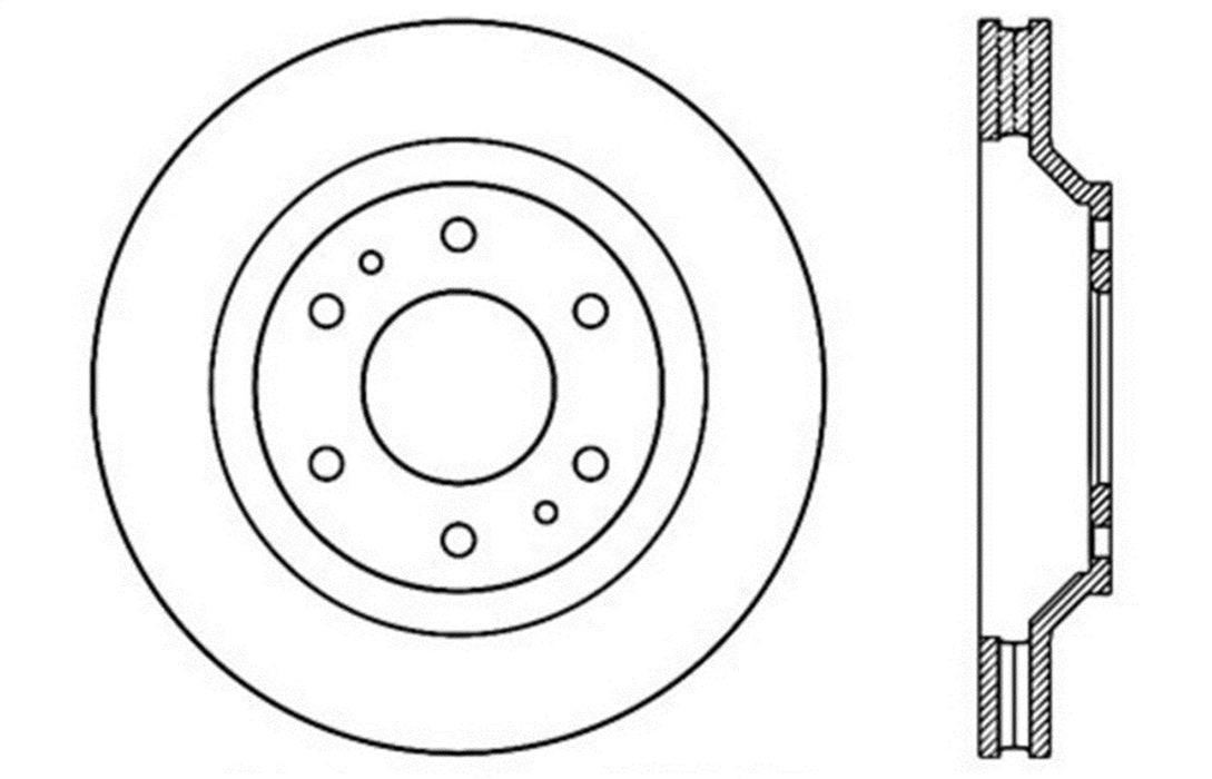 StopTech 128.66051L StopTech Sport Cross Drilled Brake Rotor; Front Left - Truck Part Superstore