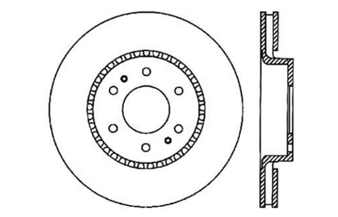 StopTech 128.66053R StopTech Sport Cross Drilled Brake Rotor; Front Right - Truck Part Superstore