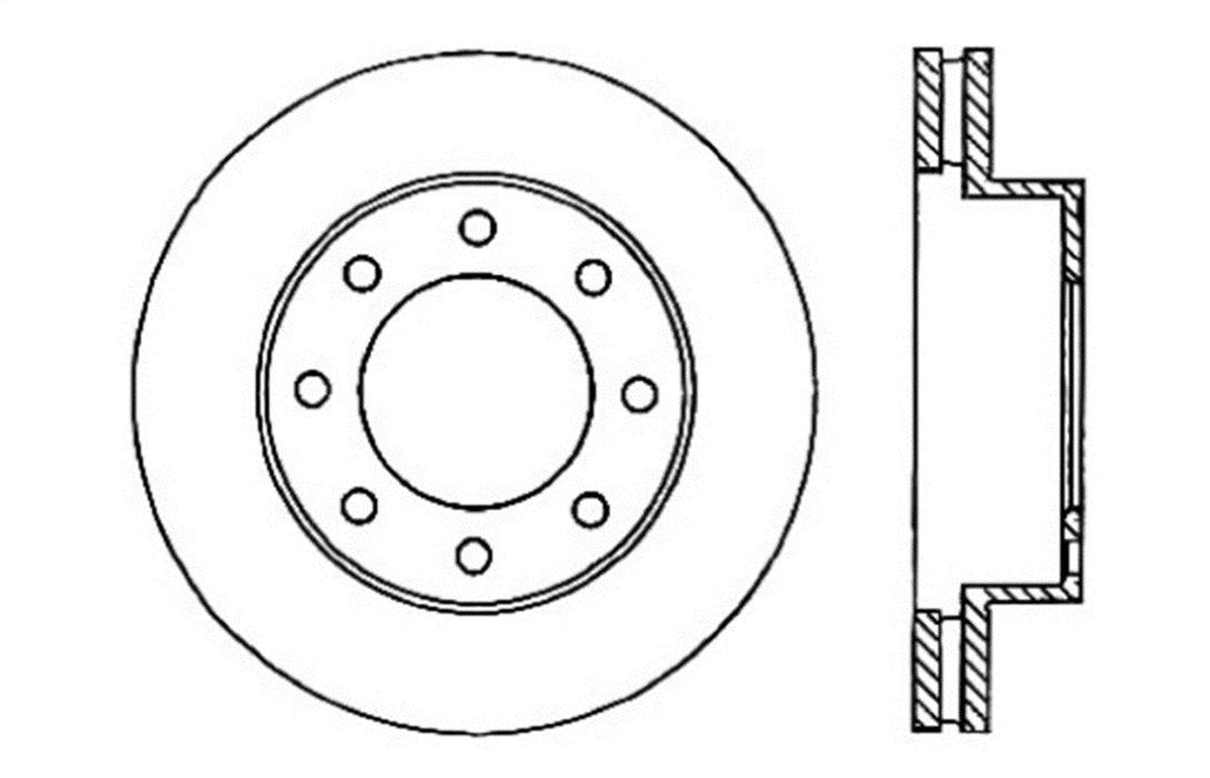 StopTech 128.66059R StopTech Sport Cross Drilled Brake Rotor; Front Right - Truck Part Superstore