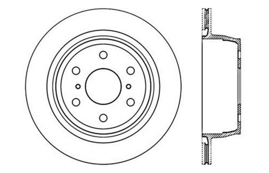 StopTech 128.66065CL StopTech Sport Cryo Drilled Brake Rotor; Rear Left - Truck Part Superstore