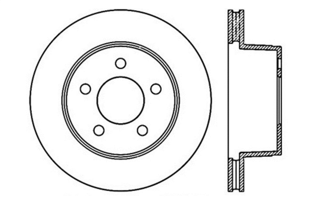 StopTech 128.67022R StopTech Sport Cross Drilled Brake Rotor; Front Right - Truck Part Superstore