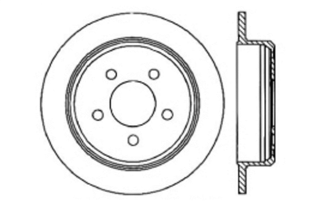 StopTech 128.67032L StopTech Sport Cross Drilled Brake Rotor; Rear Left - Truck Part Superstore