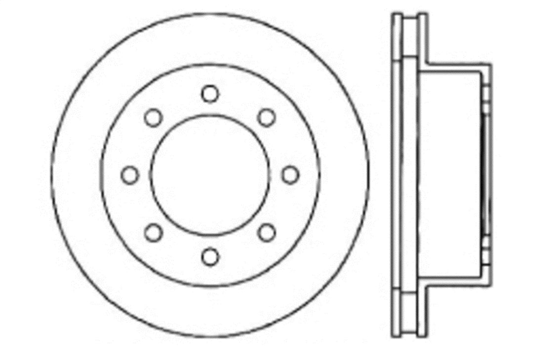 StopTech 128.67046CR StopTech Sport Cryo Cross Drilled Brake Rotor; Front Right - Truck Part Superstore