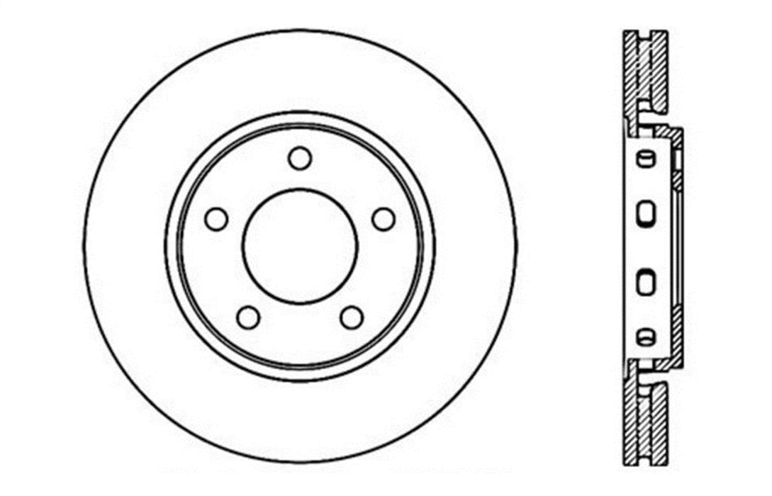 StopTech 128.67049CR StopTech Sport Cryo Cross Drilled Brake Rotor; Front Right - Truck Part Superstore