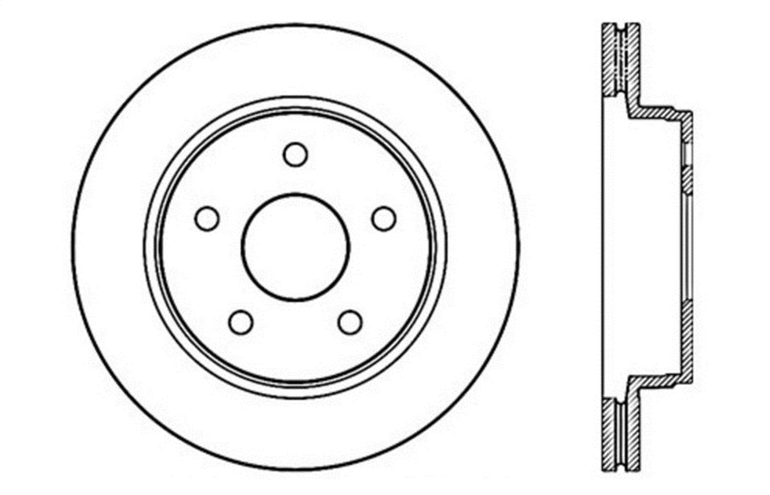 StopTech 128.67053CL StopTech Sport Cryo Cross Drilled Brake Rotor; Front Left - Truck Part Superstore