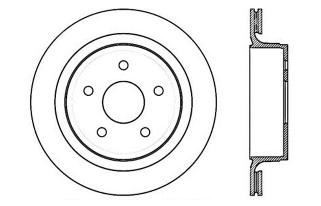 StopTech 128.67054R StopTech Sport Cross Drilled Brake Rotor; Rear Right - Truck Part Superstore