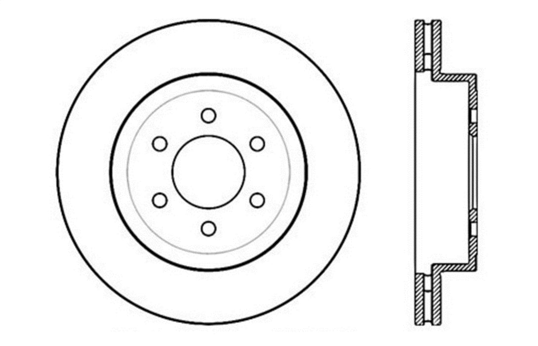 StopTech 128.67057CL StopTech Sport Cryo Cross Drilled Brake Rotor; Front Left - Truck Part Superstore