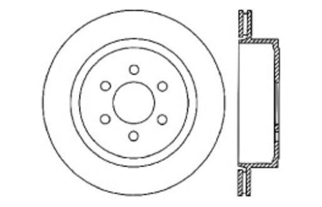 StopTech 128.67060L StopTech Sport Cross Drilled Brake Rotor; Rear Left - Truck Part Superstore
