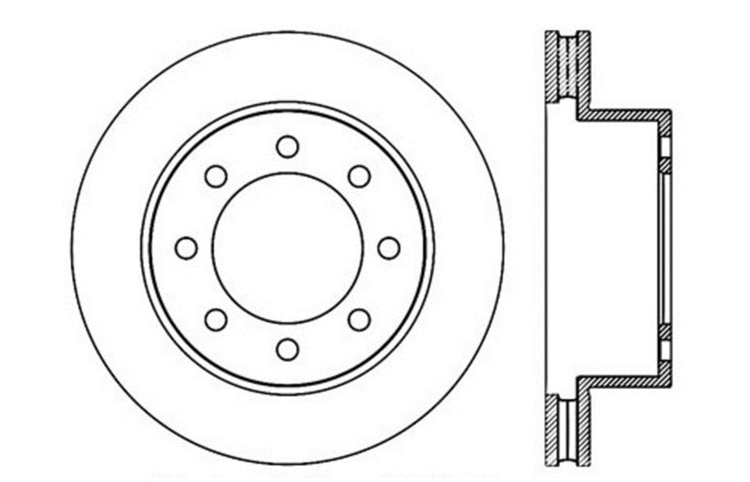 StopTech 128.67061R StopTech Sport Cross Drilled Brake Rotor; Front Right - Truck Part Superstore
