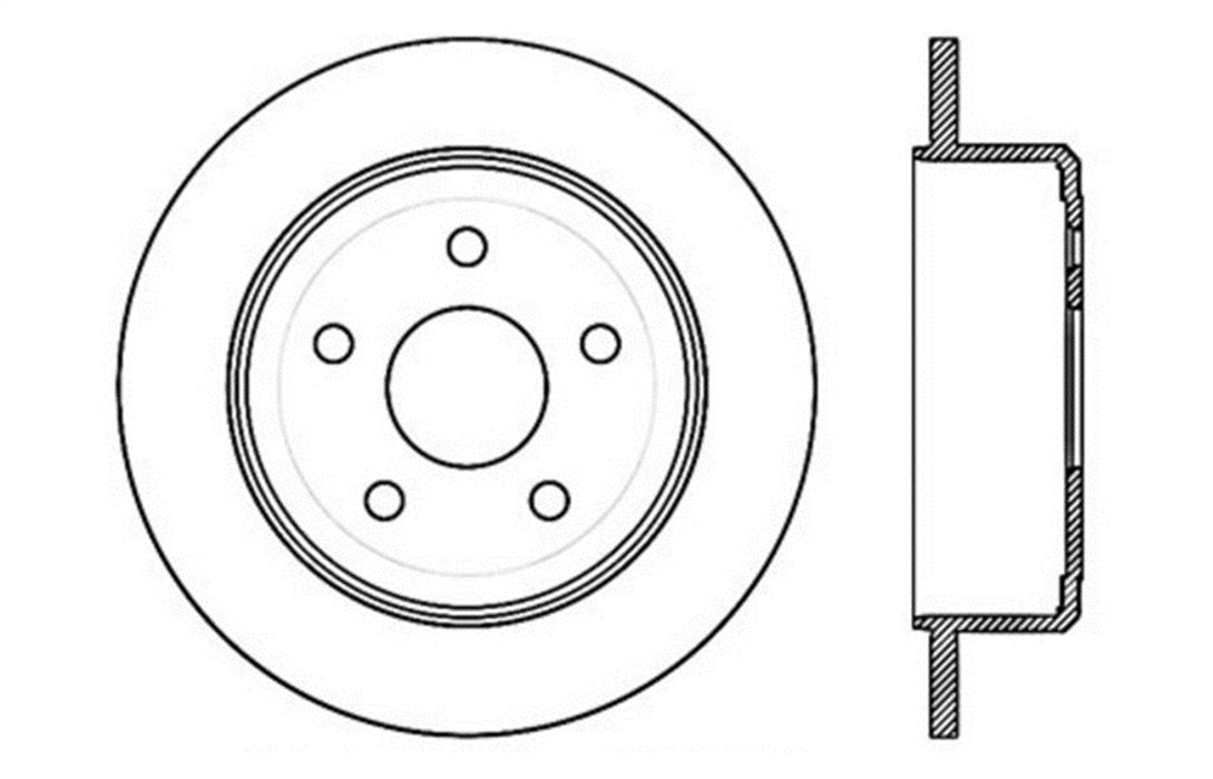 StopTech 128.67067CL StopTech Sport Cryo Cross Drilled Brake Rotor; Rear Left - Truck Part Superstore