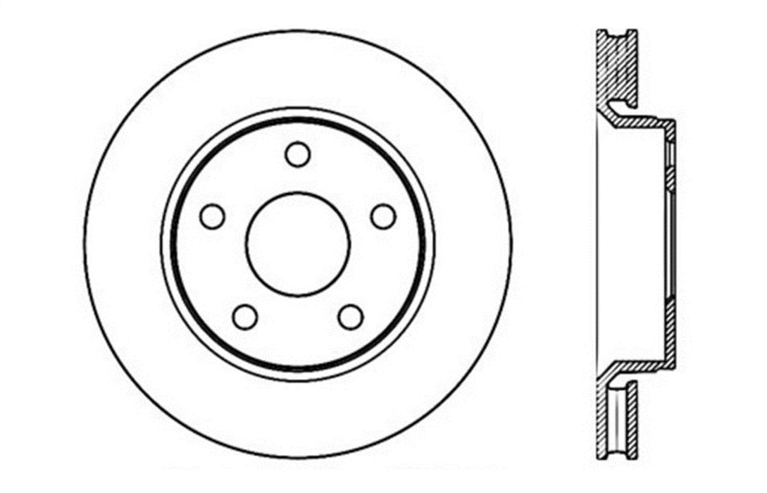 StopTech 128.67068CL StopTech Sport Cryo Cross Drilled Brake Rotor; Front Left - Truck Part Superstore