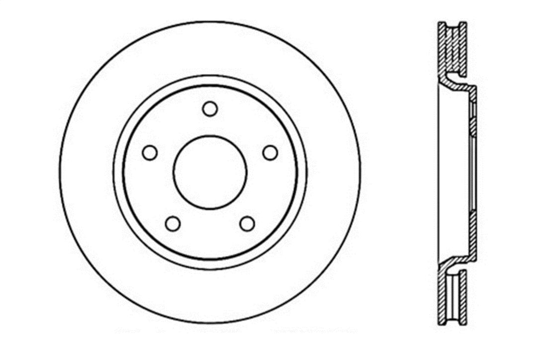 StopTech 128.67069CL StopTech Sport Cryo Cross Drilled Brake Rotor; Front Left - Truck Part Superstore