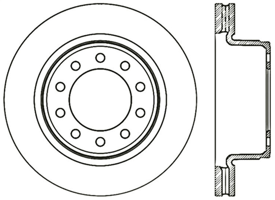 StopTech 128.67070R StopTech Sport Cross Drilled Brake Rotor; Front Right - Truck Part Superstore