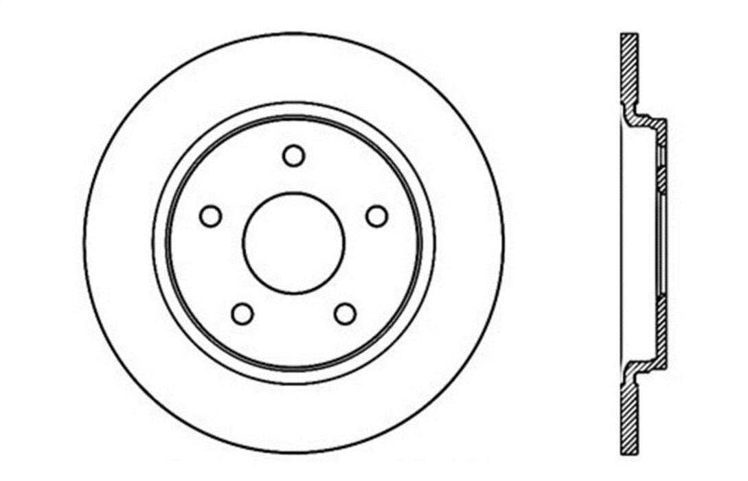 StopTech 128.67071L StopTech Sport Cross Drilled Brake Rotor; Rear Left - Truck Part Superstore