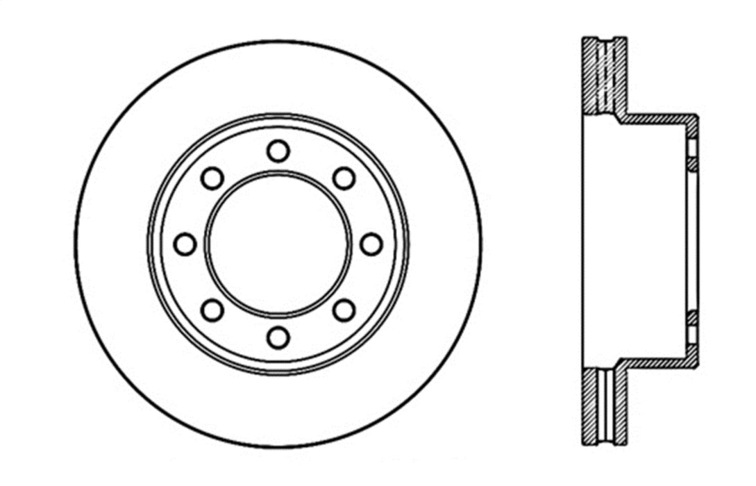 StopTech 128.67072CR StopTech Sport Cryo Cross Drilled Brake Rotor; Front Right - Truck Part Superstore