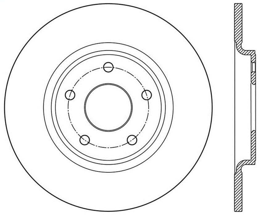 StopTech 128.67075L StopTech Sport Cross Drilled Brake Rotor; Rear Left - Truck Part Superstore