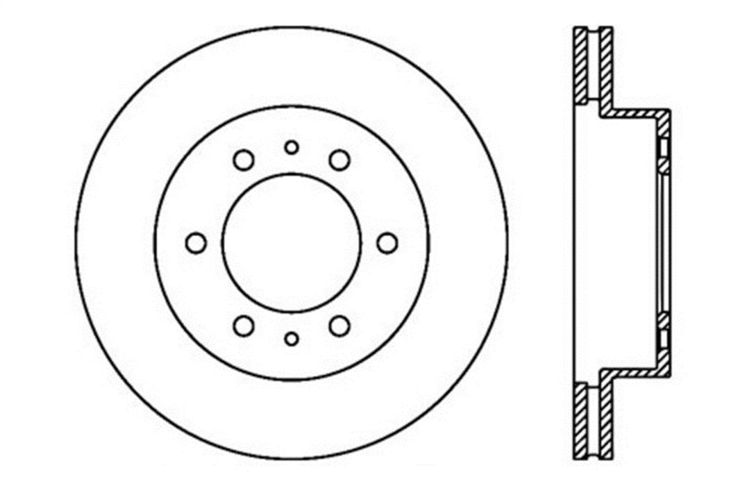 StopTech 128.69001L StopTech Sport Cross Drilled Brake Rotor; Front Left - Truck Part Superstore