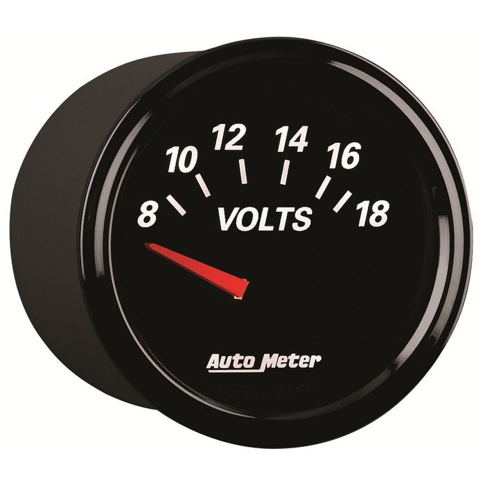 AutoMeter 1293 GAUGE; VOLTMETER; 2 1/16in.; 18V; ELEC; DESIGNER BLACK II - Truck Part Superstore