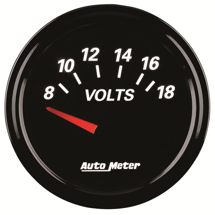 AutoMeter 1293 GAUGE; VOLTMETER; 2 1/16in.; 18V; ELEC; DESIGNER BLACK II - Truck Part Superstore