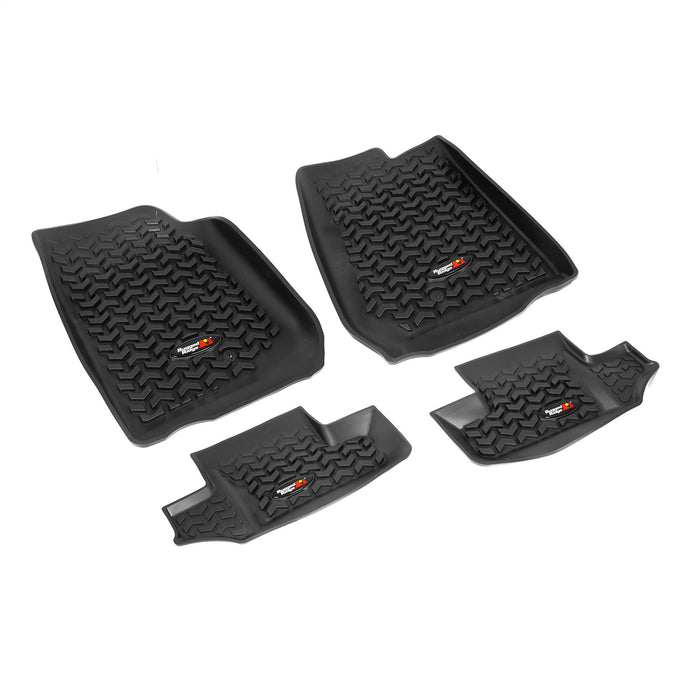 Rugged Ridge 12987.02 All Terrain Floor Liner; Rear; PVC; Black; Textured; - Truck Part Superstore