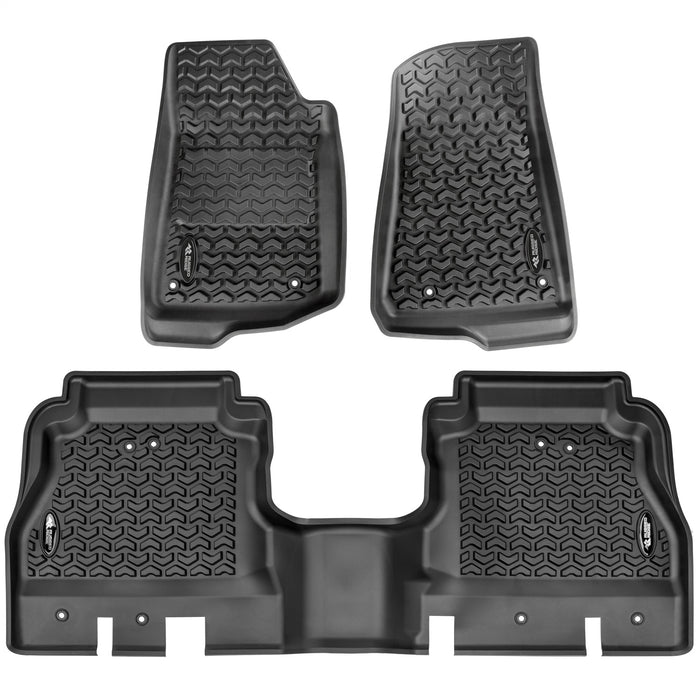 Rugged Ridge 12987.44 Floor Liner Kit; Front/Rear; Black; - Truck Part Superstore