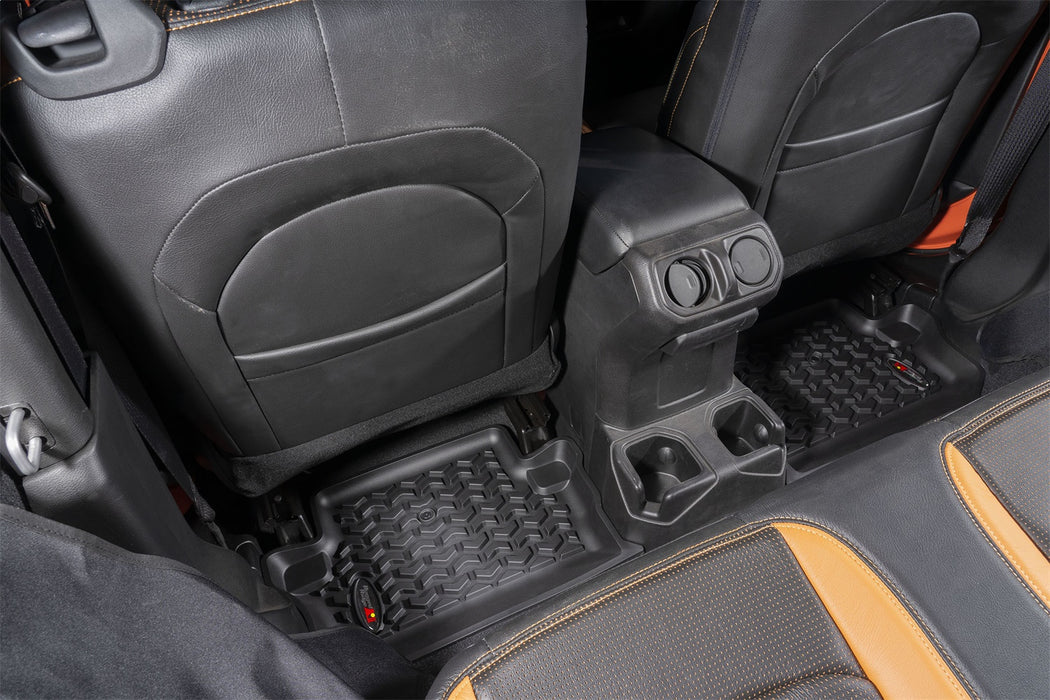 Rugged Ridge 12988.07 All Terrain Floor Liner; Front/Rear; Black; 5 pc; Incl. Full Cargo Liner; - Truck Part Superstore