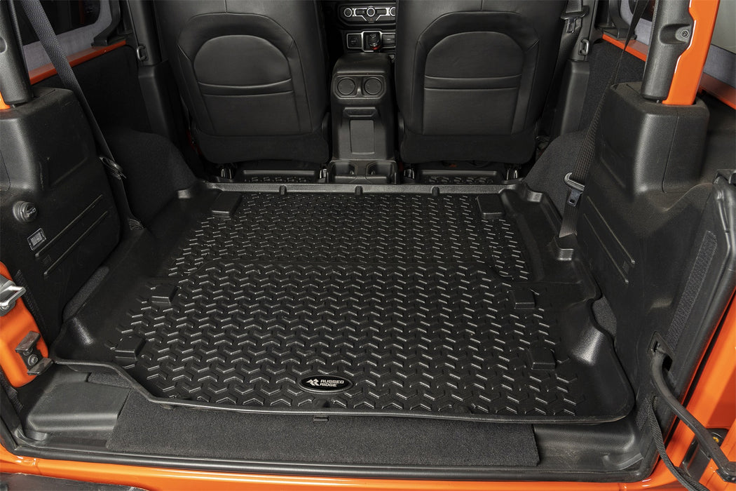 Rugged Ridge 12988.07 All Terrain Floor Liner; Front/Rear; Black; 5 pc; Incl. Full Cargo Liner; - Truck Part Superstore