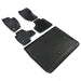 Rugged Ridge 12988.28 All Terrain Floor Liner; Front And Rear; 5-Piece; Includes Cargo Liner; Black; - Truck Part Superstore