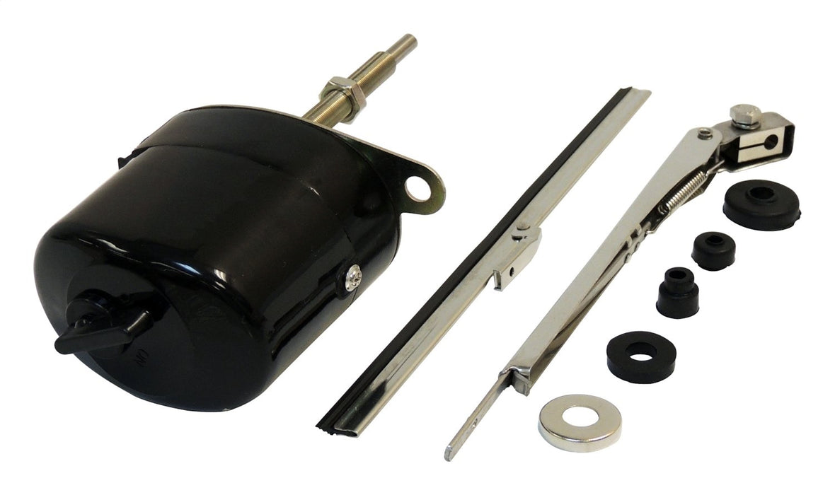 Crown Automotive Jeep Replacement 12V Wiper Motor Kit; 12 Volt Motor; Incl. Motor/Arm/Blade/Mounting Grommets; - Truck Part Superstore