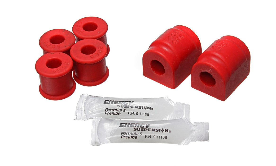 Energy Suspension 12.5102R Sway Bar Bushing Set; Red; Rear; Bar Dia. 14.5mm; Performance Polyurethane; - Truck Part Superstore