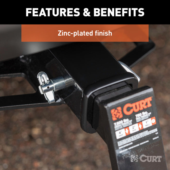 CURT 21561 1/2in. Swivel Hitch Pin with 5/8in. Adapter (1-1/4in. or 2in. Receiver; Zinc; Pa - Truck Part Superstore