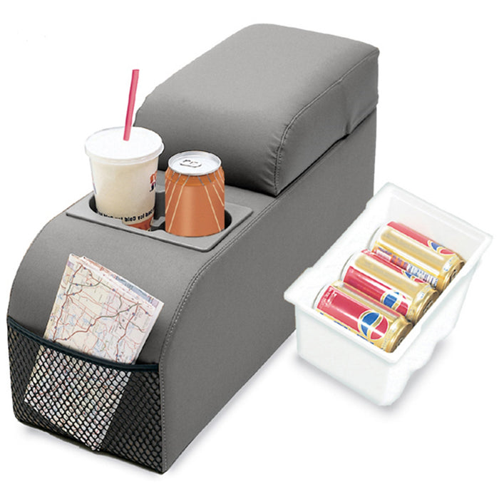 Rugged Ridge 13101.09 Locking Console; L 27.25 in. x W 8.75 in. x H 12.5 in.; Standard; Gray; - Truck Part Superstore