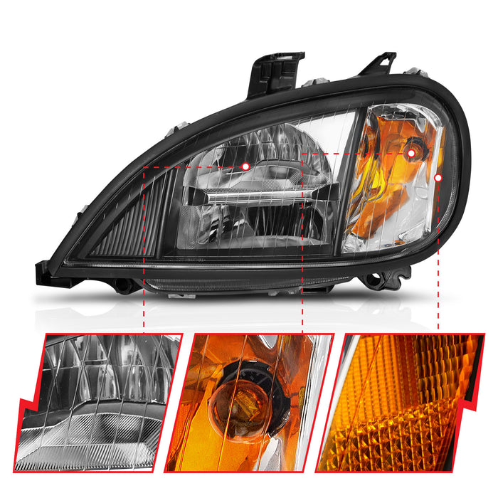 Anzo USA 131028 LED Crystal Headlight; Clear Lens; Black Housing; Pair; - Truck Part Superstore