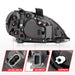 Anzo USA 131028 LED Crystal Headlight; Clear Lens; Black Housing; Pair; - Truck Part Superstore