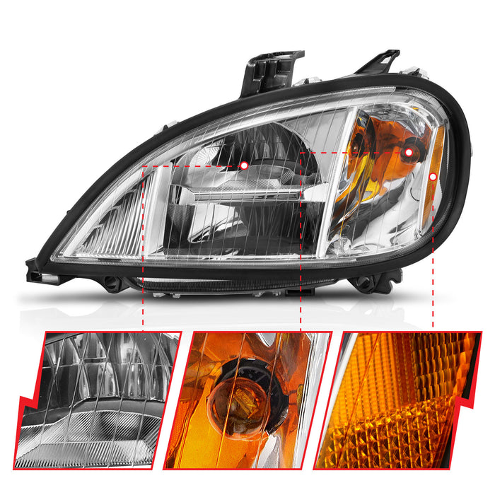 Anzo USA 131029 LED Crystal Headlight; Clear Lens; Chrome Housing; Pair; - Truck Part Superstore
